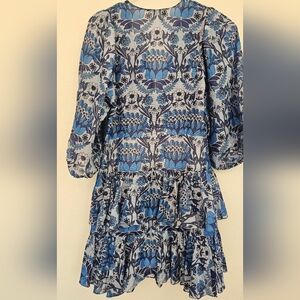 Blue Ruffle Sandro Dress